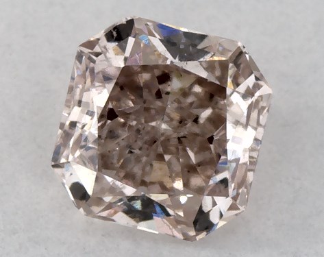 0.31 Carat Fancy Brown Pink-SI2 Square Radiant Cut Diamond